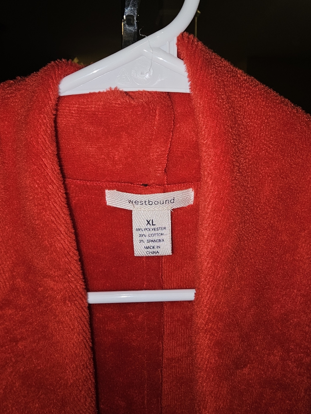 Westbound Red Open-Front Cardigan with Black Contrast Trim - Picture 2 of 2